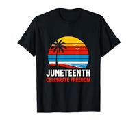 Juneteenth Celebrate Freedom Vintage Historia negra para mujer Camiseta