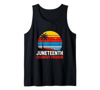 Juneteenth Celebrate Freedom Vintage Historia negra para mujer Camiseta sin Mangas
