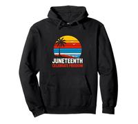 Juneteenth Celebrate Freedom Vintage Historia negra para mujer Sudadera con Capucha
