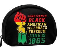 Juneteenth Celebrations Black American Freedom Day Monedero Monedero Mujeres y niñas Cute Fashion Bag Change Pouch Key Holder Mujeres Monedero Regalo