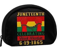 Juneteenth Celebrations Black American Freedom Day Monedero Monedero Mujeres y niñas Cute Fashion Bag Change Pouch Key Holder Mujeres Monedero Regalo