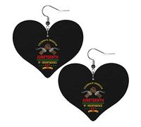 Juneteenth Celebrations Black American Freedom Day Pendientes de cuero para mujer Pendientes colgantes Gota Corazón Colgante con gancho Regalos para niña adulta