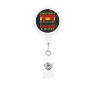 Juneteenth Celebrations Black American Freedom Day Retractable Badge Holder Carrete Clip Id Card Holder forNurse Student Office Worker