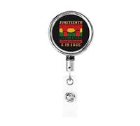 Juneteenth Celebrations Black American Freedom Day Retractable Badge Holder Carrete Clip Id Card Holder forNurse Student Office Worker
