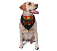 Juneteenth Celebrations Black American Freedom Day Spring Dog Bandanas Boy Bulk Cachorro Pañuelo Ajustable Suave Triángulo Baberos Accesorios para Perros Pequeños Medianos Grandes Gatos Blanco
