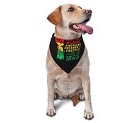 Juneteenth Celebrations Black American Freedom Day Spring Dog Bandanas Boy Bulk Cachorro Pañuelo Ajustable Suave Triángulo Baberos Accesorios para Perros Pequeños Medianos Grandes Gatos Blanco