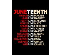 Juneteenth Crimson and Cream African American Black History: Journal, Notebook, Planner, Blank Lined 6" x 9" with 100 Pages Paperback