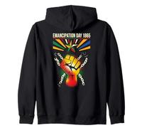 Juneteenth Día de la Emancipación 1865 Hombres afroamericanos Frescos Sudadera con Capucha
