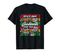 Juneteenth Día de la Libertad Rompiendo cadenas 1865 Camiseta
