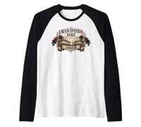Juneteenth Emancipation Day Freedom 1865 Camiseta Manga Raglan