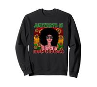 Juneteenth es independencia Orgullo afro vibrante Sudadera