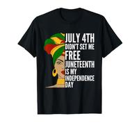 Juneteenth es mi Día de la Independencia 1865 Moño desordenado Mujeres Camiseta gráfica económica