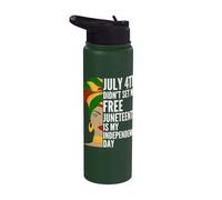 Juneteenth es mi Día de la Independencia 1865 Moño desordenado Mujeres Stainless Steel Insulated Water Bottle