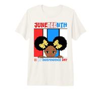 Juneteenth es mi Día de la Independencia Little Miss Black Queen Camiseta Premium