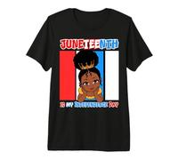 Juneteenth es mi Día de la Independencia Little Miss Black Queen Camiseta Premium
