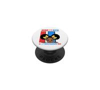 Juneteenth es mi Día de la Independencia Little Miss Black Queen PopSockets PopGrip Adhesivo