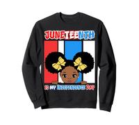Juneteenth es mi Día de la Independencia Little Miss Black Queen Sudadera