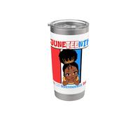 Juneteenth es mi Día de la Independencia Little Miss Black Queen Vaso térmico de acero inoxidable de doble pared
