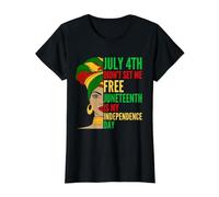 Juneteenth es mi Día de la Independencia Melanina Mujeres RBG Colores Camiseta gráfica económica, Mujer, Negro, XS