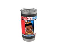 Juneteenth es mi Día de la Independencia Pequeño Señor Rey Negro Vaso térmico de acero inoxidable de doble pared
