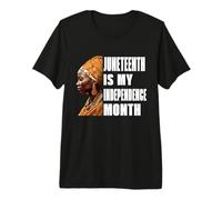 Juneteenth es mi Mes de la Independencia Mujer Negra Libertad 1866 Camiseta Premium