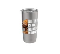 Juneteenth es mi Mes de la Independencia Mujer Negra Libertad 1866 Vaso térmico de acero inoxidable de doble pared