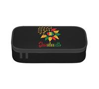 Juneteenth - Estuche para lápices de gran capacidad, diseño de girasol, historia negra afroamericana, bolsa de cosméticos pequeña, color, 5.0cm*10.5cm*20.5cm, Estuche para lápices