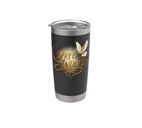 Juneteenth Free Indeed Dove Broken Chain Vaso térmico de acero inoxidable de doble pared