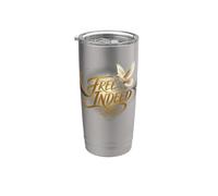 Juneteenth Free Indeed Dove Broken Chain Vaso térmico de acero inoxidable de doble pared
