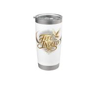 Juneteenth Free Indeed Dove Broken Chain Vaso térmico de acero inoxidable de doble pared