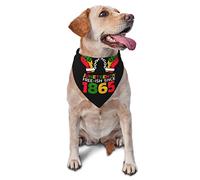 Juneteenth Free-Ish Since 1865 Black History Dog Bandanas Bufanda para Mascotas Triángulo Babero Gatos Pañuelo Ajustable Accesorios para Cachorros pequeños, medianos y Grandes