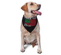 Juneteenth Free-Ish Since 1865 Celebrate Black Freedom Spring Dog Bandanas Boy Bulk Puppy Pañuelo Ajustable Suave Triángulo Baberos Accesorios para Perros Pequeños Medianos Grandes Gatos Blanco
