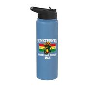 Juneteenth Free-Ish Since 1865 Stainless Steel Insulated Water Bottle