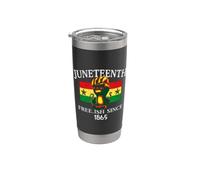 Juneteenth Free-Ish Since 1865 Vaso térmico de acero inoxidable de doble pared