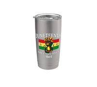 Juneteenth Free-Ish Since 1865 Vaso térmico de acero inoxidable de doble pared