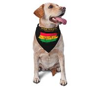 Juneteenth Freedom Day African American Spring Dog Bandanas Boy Bulk Cachorro Pañuelo Ajustable Suave Triángulo Baberos Accesorios para Perros Pequeños Medianos Grandes Gatos Blanco