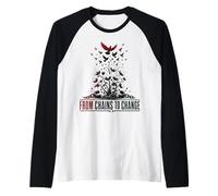 Juneteenth Freedom Day from Chains to Change Camiseta Manga Raglan