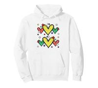 Juneteenth Graphic For Black Women Red Yellow Green Heart Sudadera con Capucha