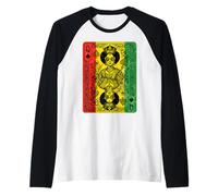 Juneteenth Historia Negra Reina Espadas Tarjeta Camiseta Manga Raglan