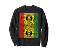 Juneteenth Historia Negra Reina Espadas Tarjeta Sudadera