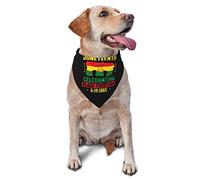 Juneteenth is My Independence Day 1865 19th June Spring Dog Bandanas Boy Bulk Cachorro Pañuelo Ajustable Suave Triángulo Baberos Accesorios para Perros Pequeños Medianos Grandes Gatos Blanco