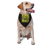 Juneteenth is My Independence Day 1865 19th June Spring Dog Bandanas Boy Bulk Cachorro Pañuelo Ajustable Suave Triángulo Baberos Accesorios para Perros Pequeños Medianos Grandes Gatos Blanco