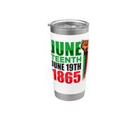 Juneteenth Junio Adolescente 19 de junio de 1865 Black History Freedom Vaso térmico de acero inoxidable de doble pared