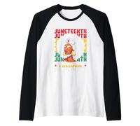 Juneteenth Libertad 19 de junio de 1865 Camiseta Manga Raglan