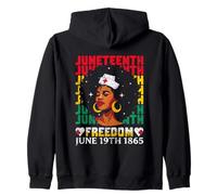 Juneteenth Libertad 19 de junio de 1865 Sudadera con Capucha