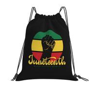 Juneteenth Libertad Afroamericana Historia Negra 19 De Junio Unisex Bolsa De Gimnasio Ligera Bolsa De Deporte Gran Capacidad Mochila Con Cordón Para Natación Playa Fútbol