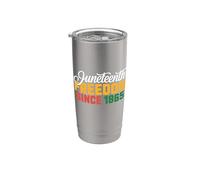 Juneteenth Libertad desde 1865 Vaso térmico de acero inoxidable de doble pared