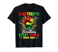 Juneteenth Libertad rompiendo todas las cadenas desde 1865 Mujeres Hombres Camiseta