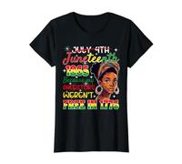 Juneteenth Melanina Mujeres 1865 Mis antepasados no Eran Libres 1776 Camiseta gráfica económica, Mujer, Negro, S