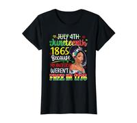 Juneteenth Melanina Mujeres 1865 Mis antepasados no Eran Libres 1776 Camiseta gráfica económica, Mujer, Negro, XS